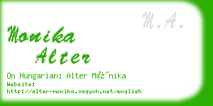 monika alter business card
